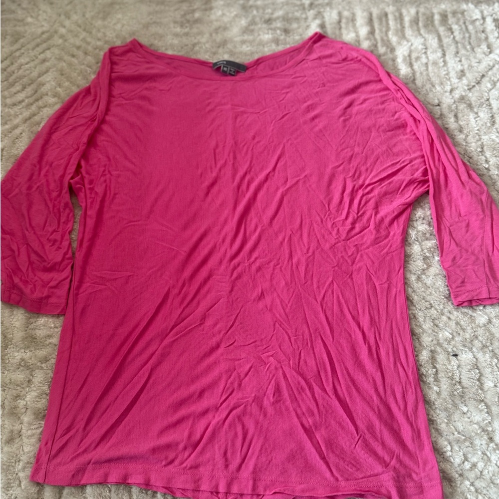Vince Women's Pink 3/4 Sleeve Top